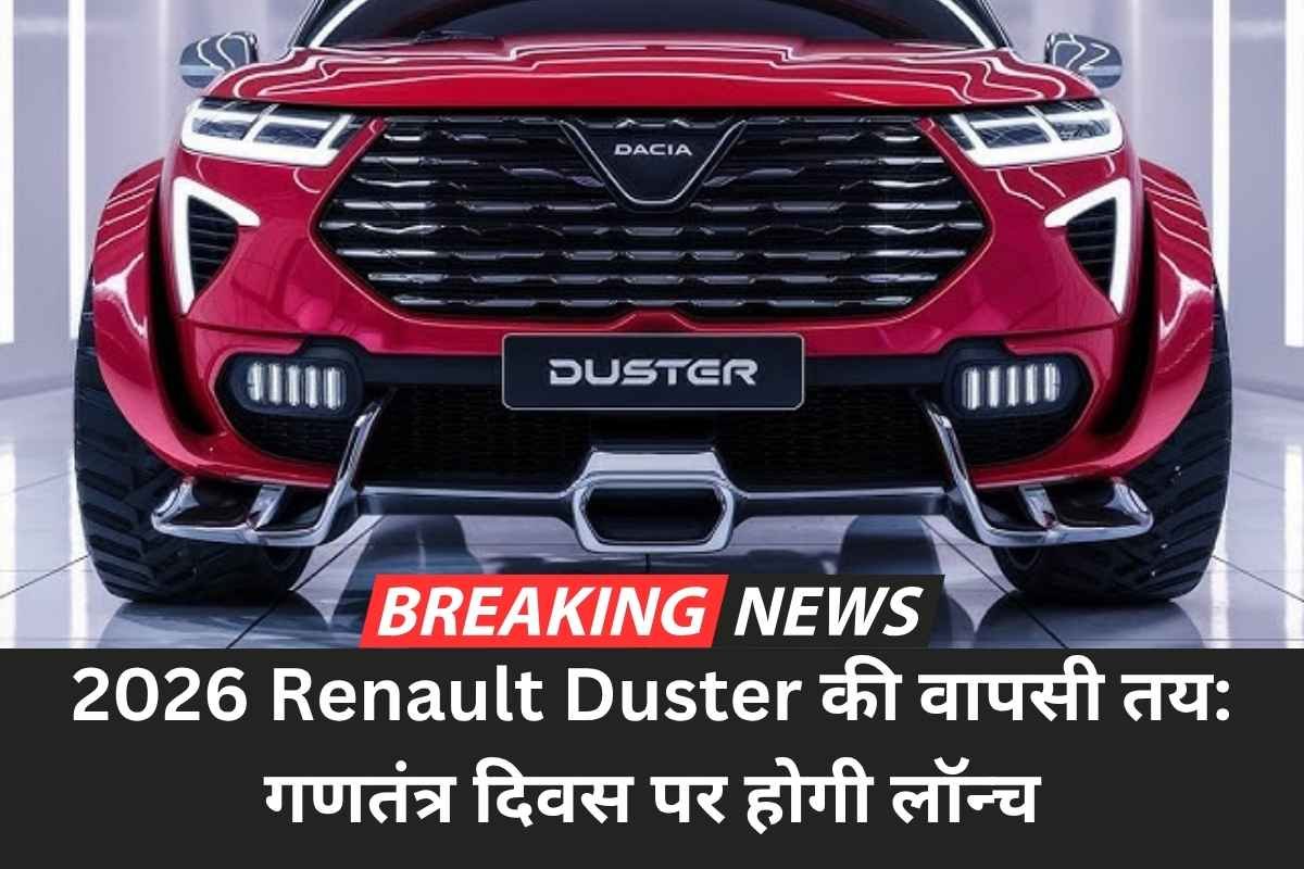 2026 Renault Duster की वापसी तय: गणतंत्र दिवस पर होगी लॉन्च